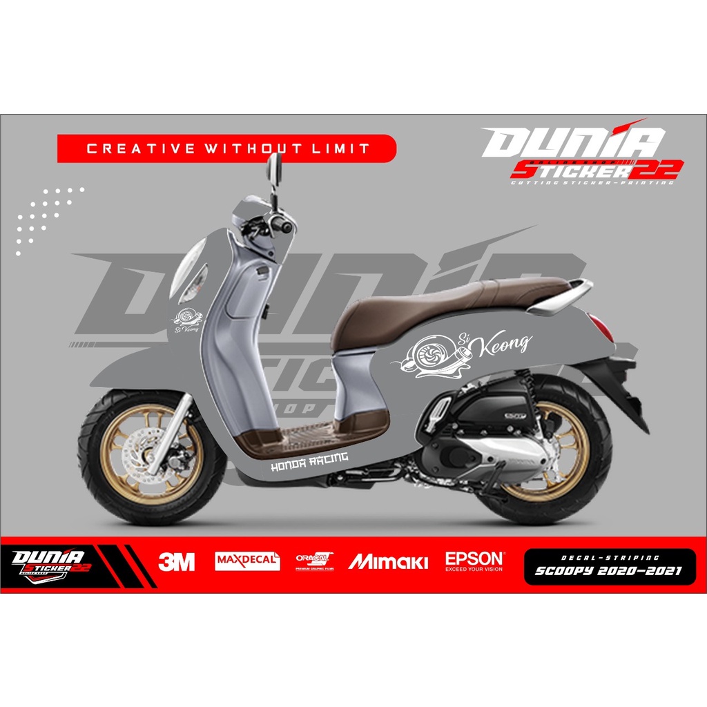 STICKER CUTTING SCOOPY  MOTIF KEONG / STICKER SCOOPY CUSTOM/ STICKER CUTTING SCOOPY TERMURAH-D7-2022