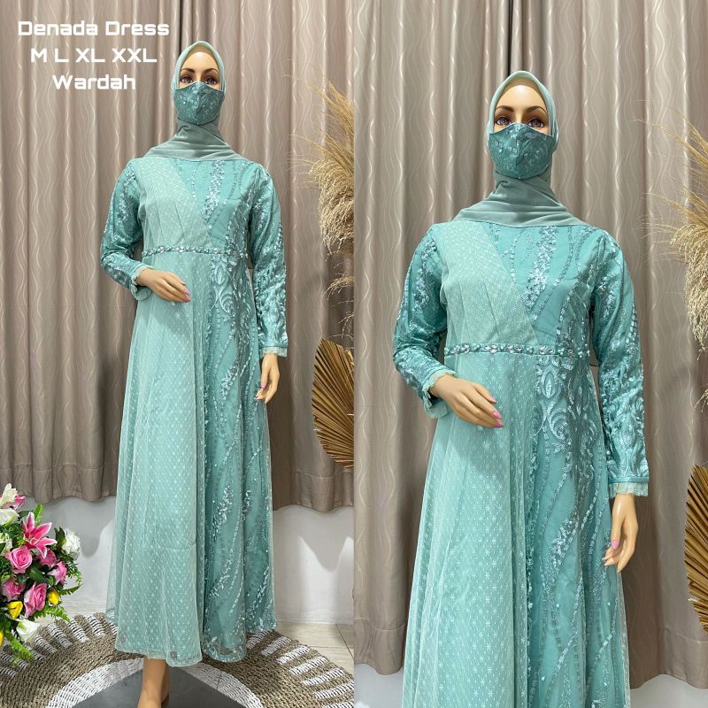 Gamis denada / gamis pesta / gamis mewah / gamis elegan