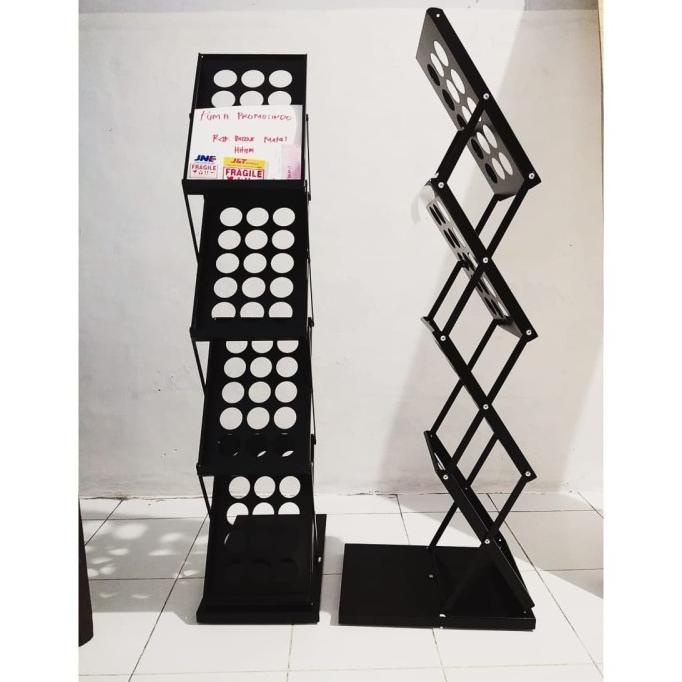

Office & Stationery | Document Organizer | Rak Brosur Besi Hitam 4 Susun | Best Seller