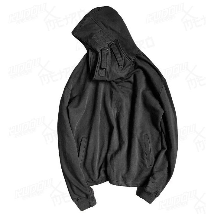 Oversized Streetwear Unsettled Hoodie Black