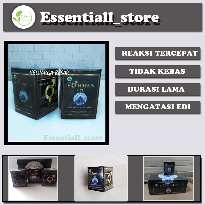 Obat kuat herbal Formen Gel Golden Piramid | Men Delay Gel Tahan Lama sc23