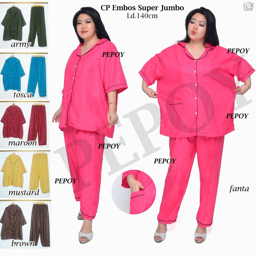 Setelan Piyama Baju Tidur CP Super Jumbo 5L / 7L Ld 140 Cm. NO TIPU