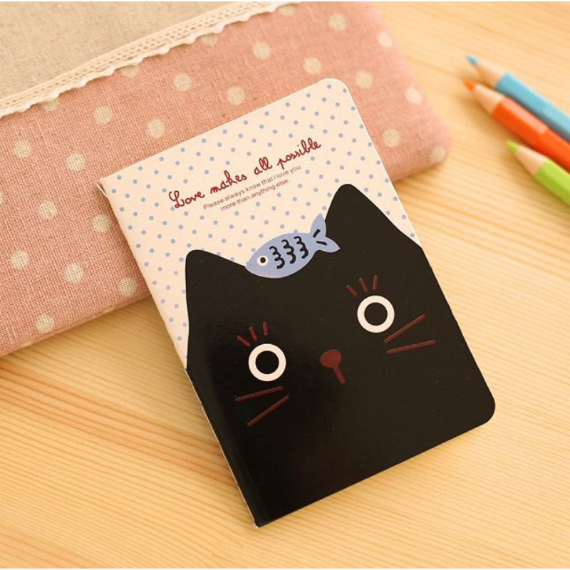 Note Book /Buku memo Mini gambar kucing lucu