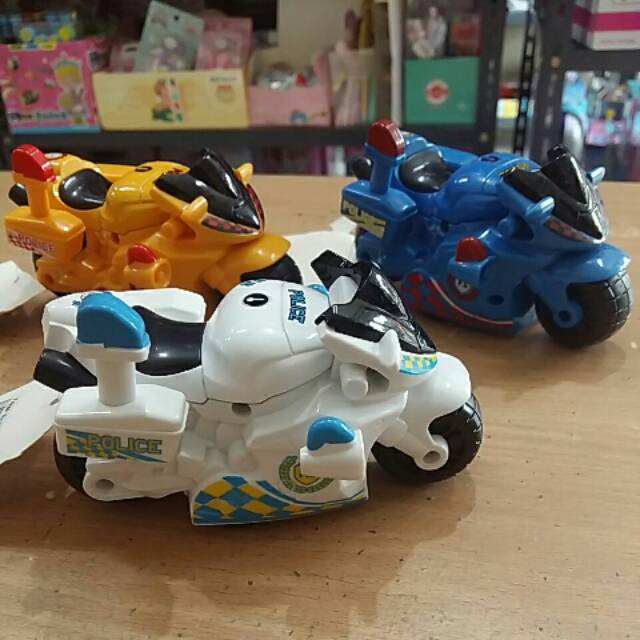 Mainan Anak motor Police berbahan plastik