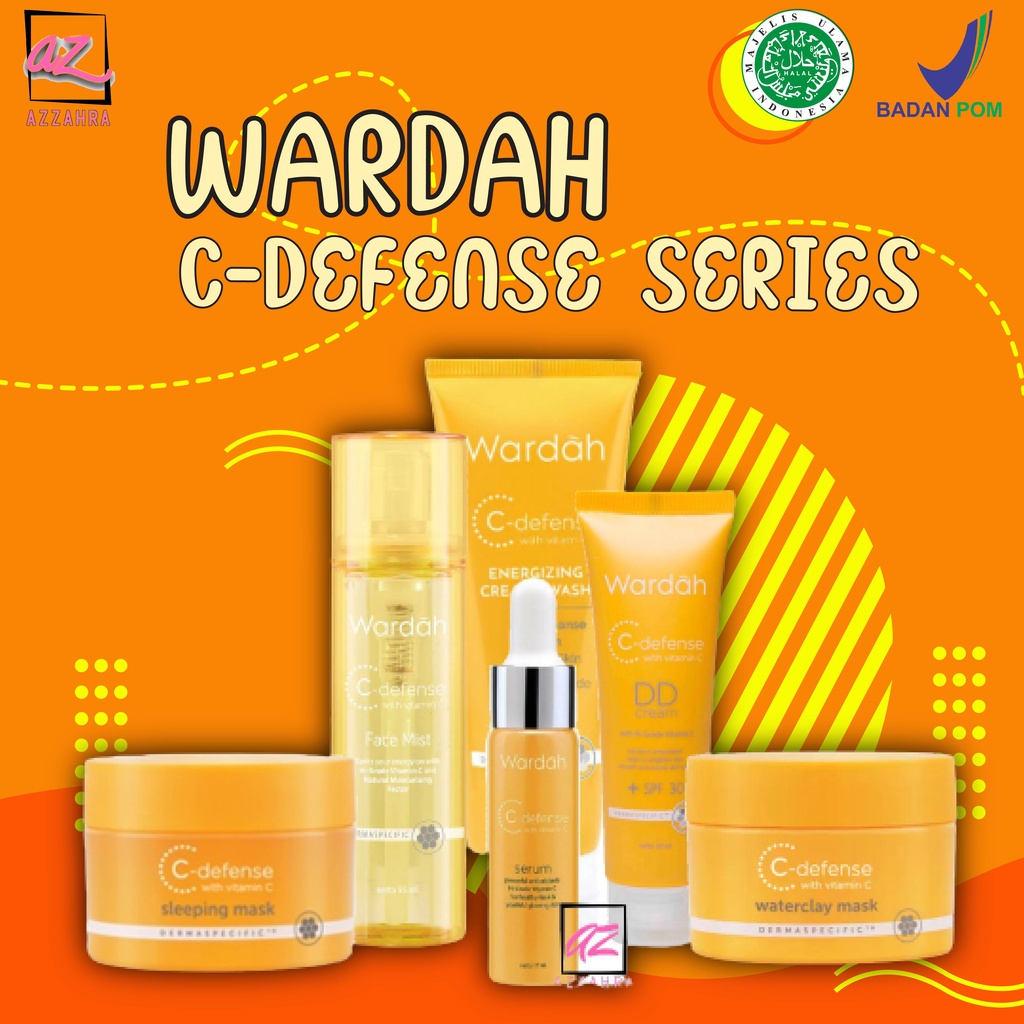 WARDAH C-defense Series / ORIGINAL BPOM / Membantu Mencerahkan Kulit Lebih Cepat