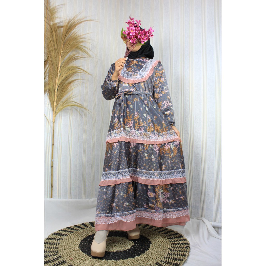 Gamis sultan nona belanda kilap mewah dress motif terbaru yasura