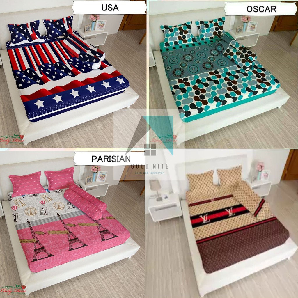 Sprei Lady Rose King Size Bantal 2  180x200  6 Kaki Motif 2021 edisi 5