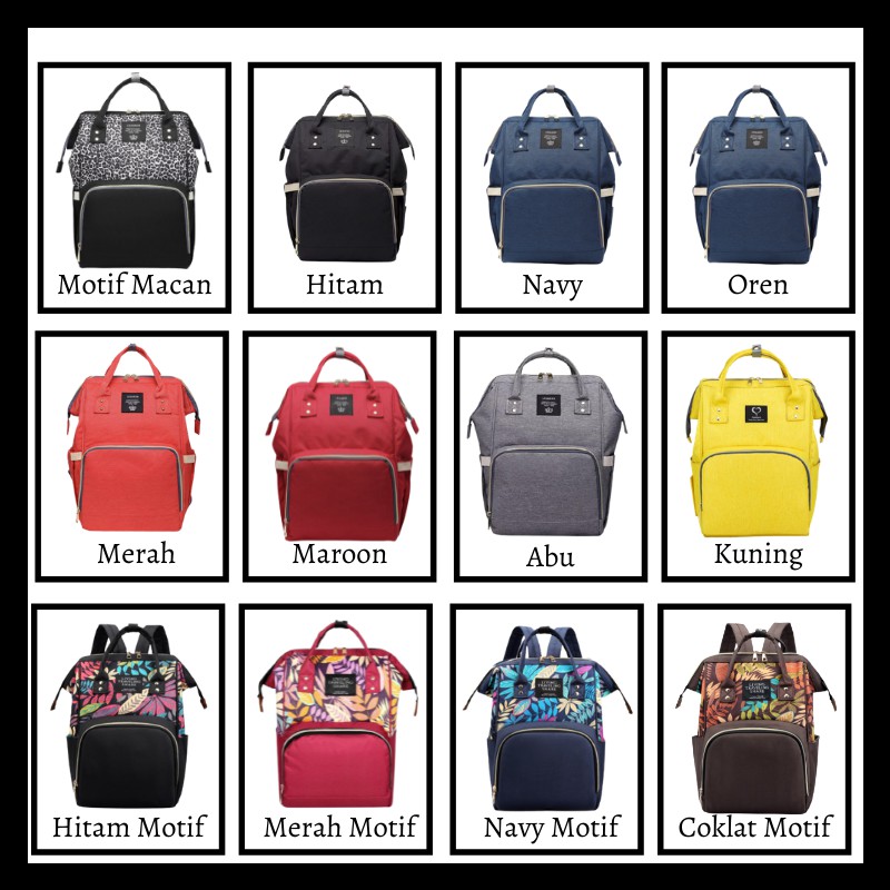 Diaper Bag / Tas Popok Bayi / Ransel Multifungsi / Garansi1tahun / Tas USB RBP001
