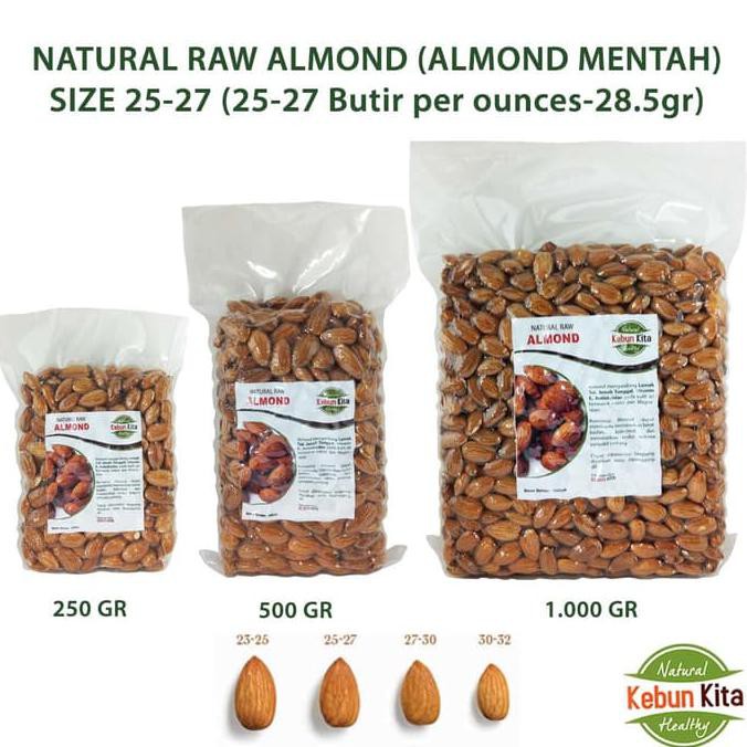 

Kacang Almond 1kg (Natural Raw Almond)