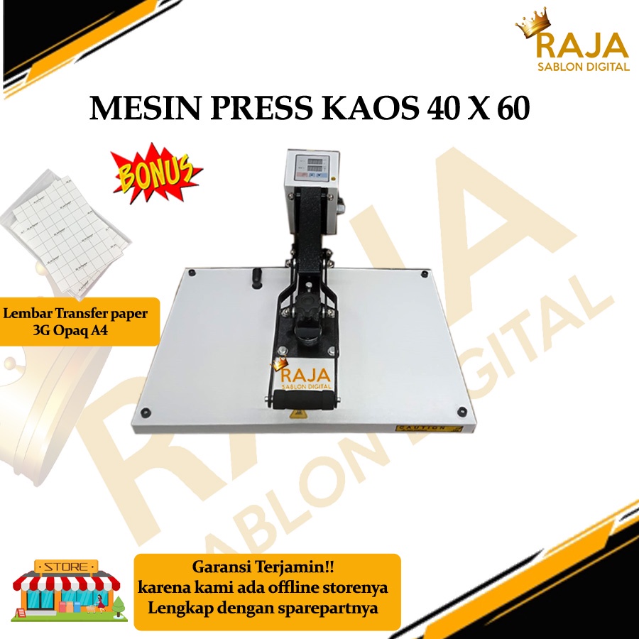 Jual Mesin Press Kaos Sliding 40x60 Shopee Indonesia