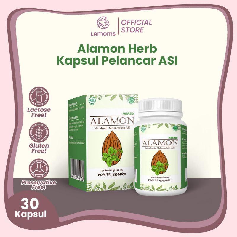 Jual ALAMON HERBS - Susu Almond Pelancar ASI Kapsul ASI Booster Ibu ...