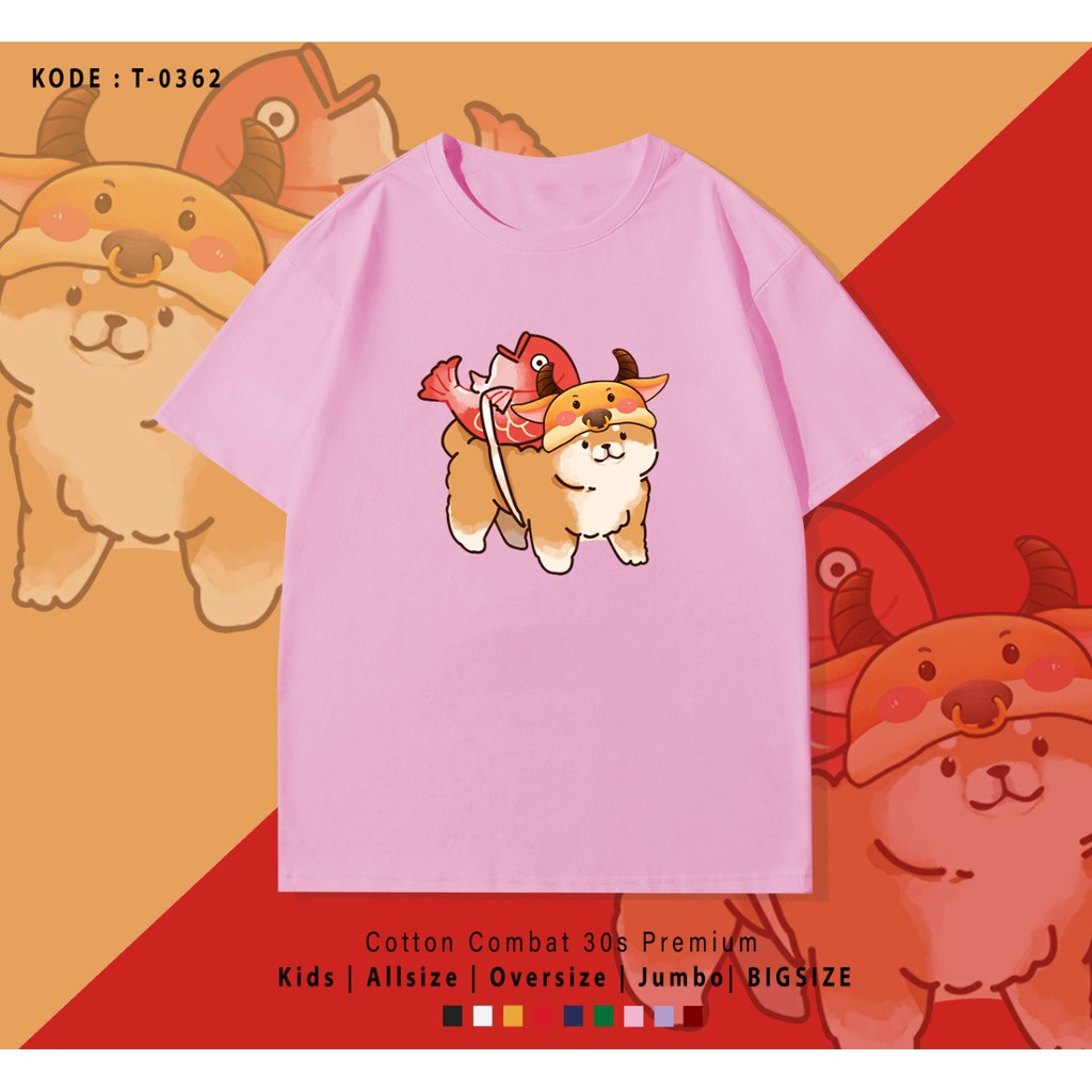 FREE CUSTOM NAMA - CHINESE NEW YEAR DOGFISH / IMLEK / BAHAN PREMIUM 30S T-SHIRT / KAOS / TUMBLR TEE