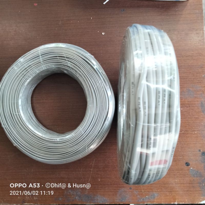 kabel line cord telepon isi 4 kabel panjang 100 meter