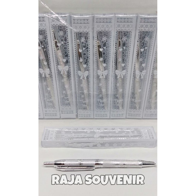 

ISI 50 SOUVENIR PULPEN PERAK KEMAS MIKA SOUVENIR PULPEN MURAH PULPEN SILVER MURAH
