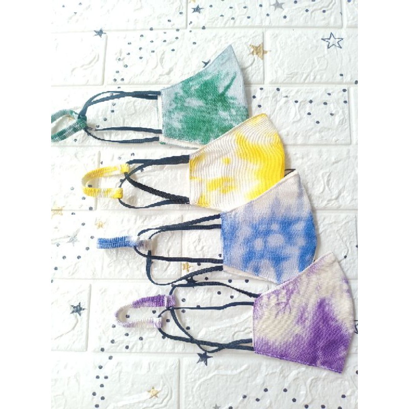 masker hijab tie dye / masker kain tie dye / masker headloop