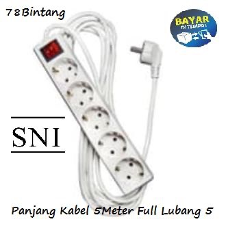 78Bintang Stop Kontak 5Lubang 5Meter - Colokan Listrik - Stop Kontak Listrik