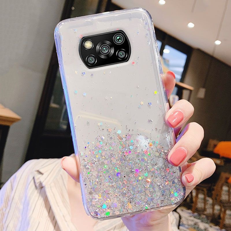 Xiaomi Poco M3 Redmi 9T X3 NFC X3 Pro Casing Softcase Tpu Bahan Premium Glitter Glossy