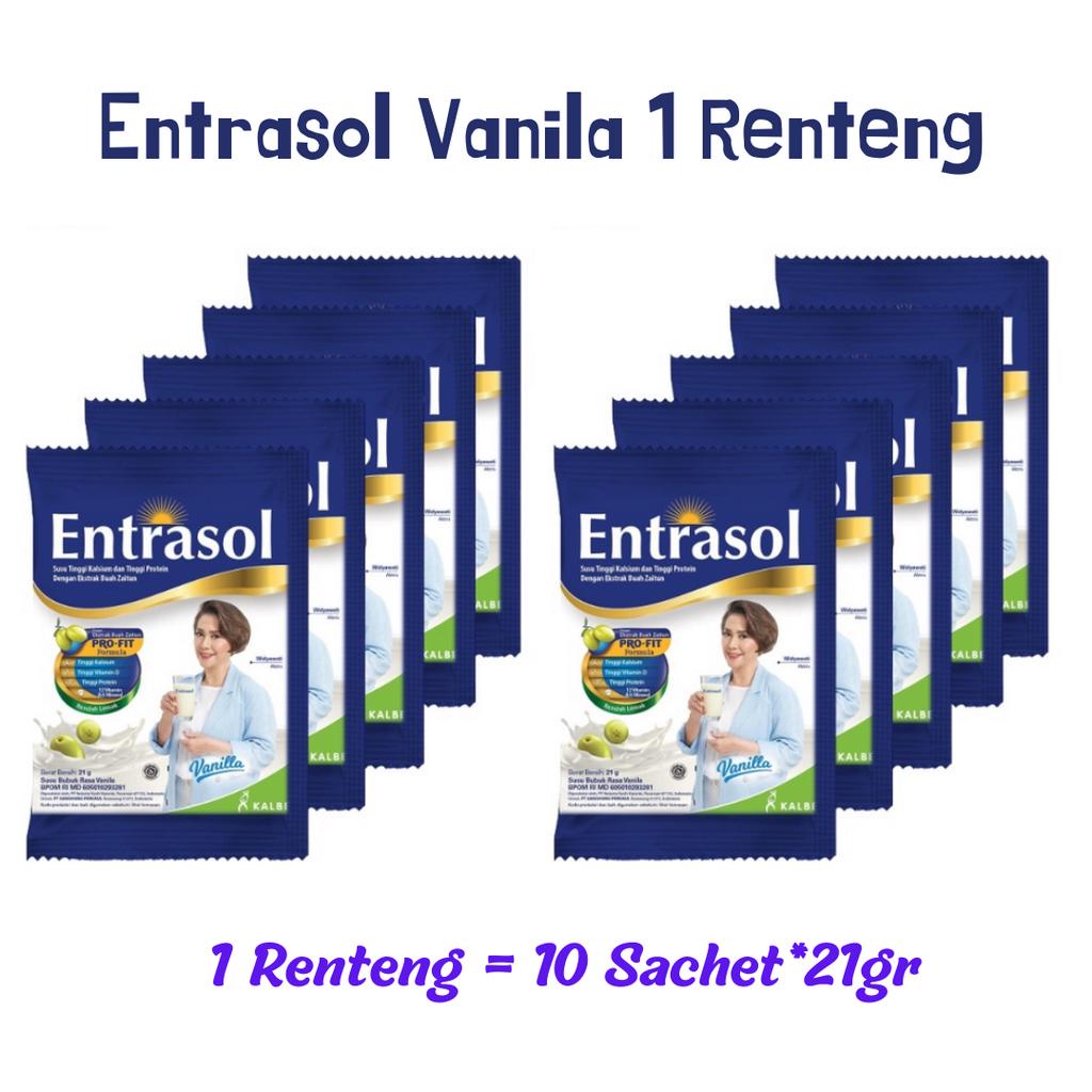 

Entrasol Susu Lansia Sachet 1 Renteng Isi 10 Vanilla / Entrasol Vanila