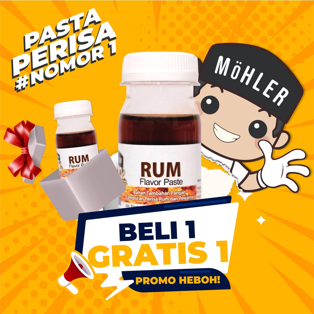 MOHLER Pasta Perisa Rum [NON HALAL] (KLIK KOMBO HEMAT UNTUK BELI 1 GRATIS 1)