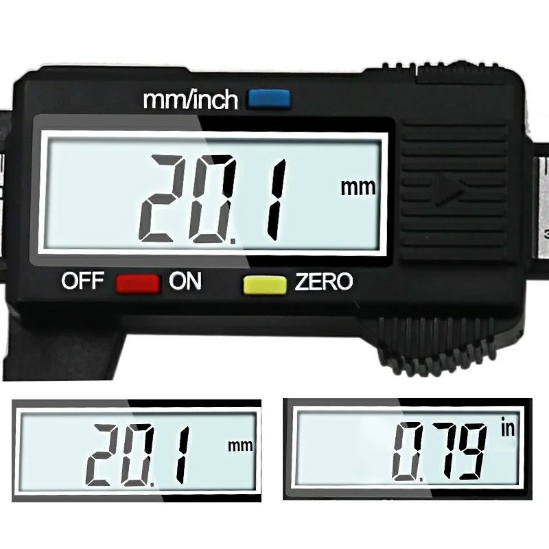 LCD Digital Elektronik Jangka Sorong Vernier Caliper Gauge Micrometer Alat Ukur Digital