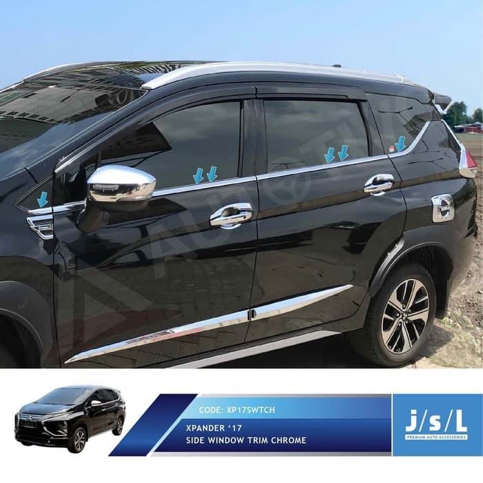 Mitsubishi Xpander List Kaca Samping Side Window Trim Chrome JSL