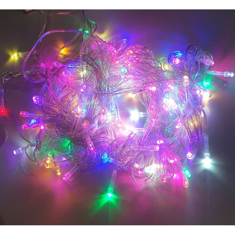 LAMPU NATAL TUMBLER 10 METER RAINBOW LAMPU HIAS TWINKLE