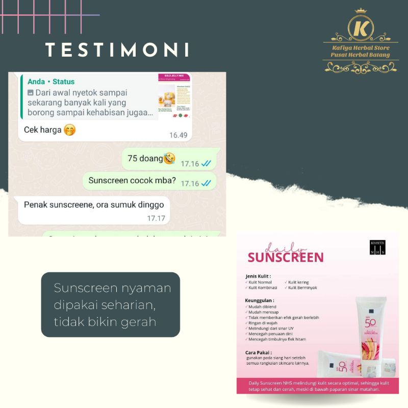 KOMSETIX NHS - SUNSCREEN NHS SPF50 - SUNBLOCK - SUNCARE - AWET MUDA