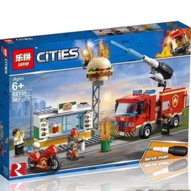 Lepin 02131 City Burger Bar Fire Rescue