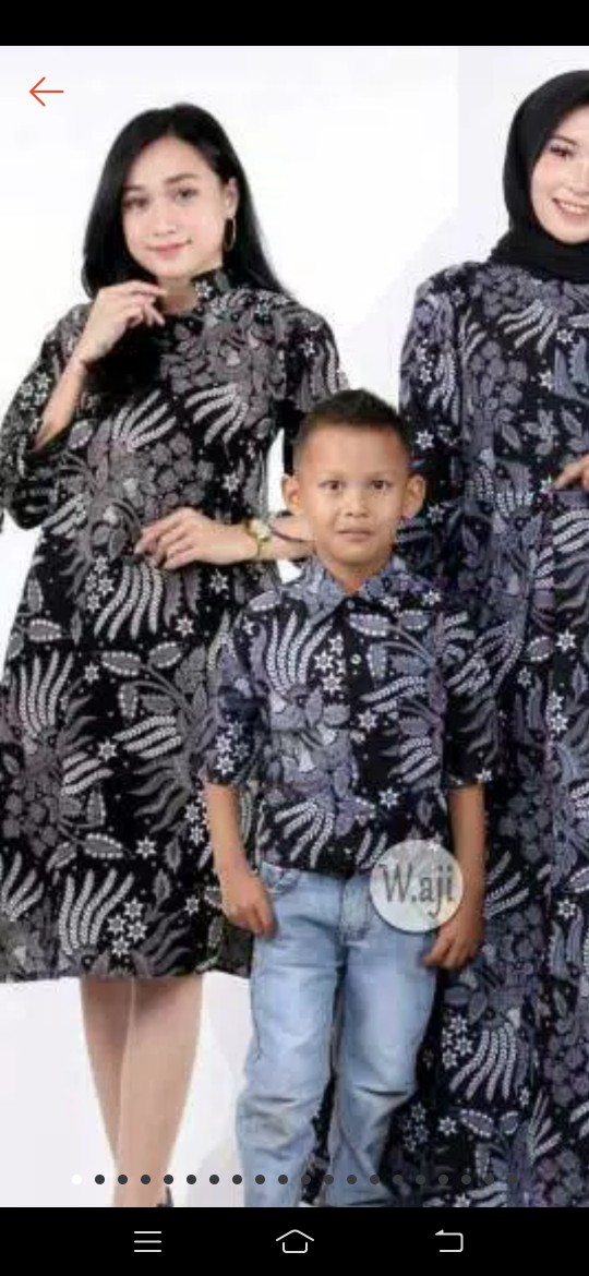 Batik Couple Jumbo Busui Gamis Manggar Abu7