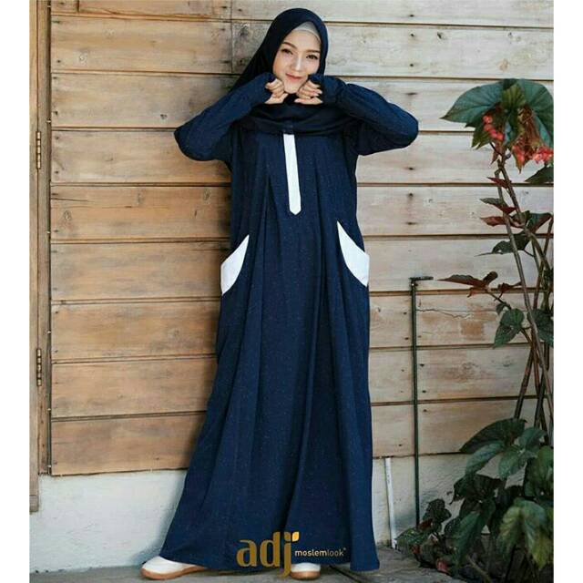 JOLAN DRESS V3 NAVY BY ADJ MOSLEM LOOK