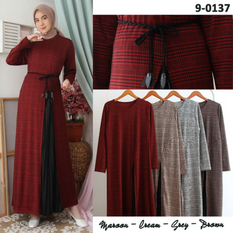 baju gamis wanita muslimah syarii bahan kaos katun import kualitas premium