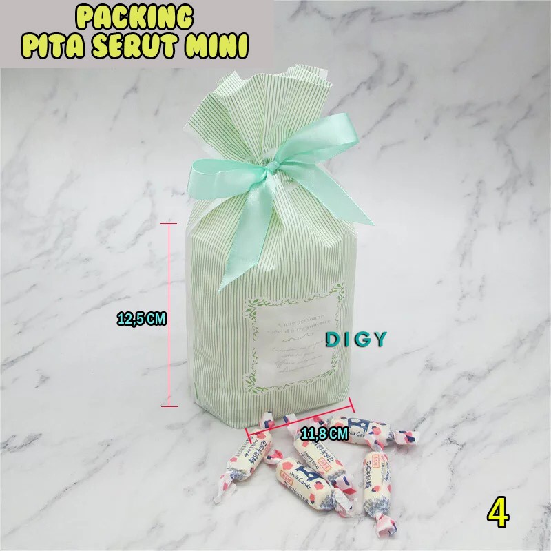 [5 pcs] Packing Serut Pita Mini Plastik Cookies Promo  Kantong Serut Gift Hampers