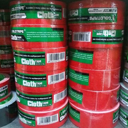 

[BOX ISI 12] CLOTH TAPE LAKBAN KAIN MERAH 35MM GOLDTAPE / LAKBAN KAIN LINEN MERAH / LAKBAN MERAH 35MM GOLDTAPE