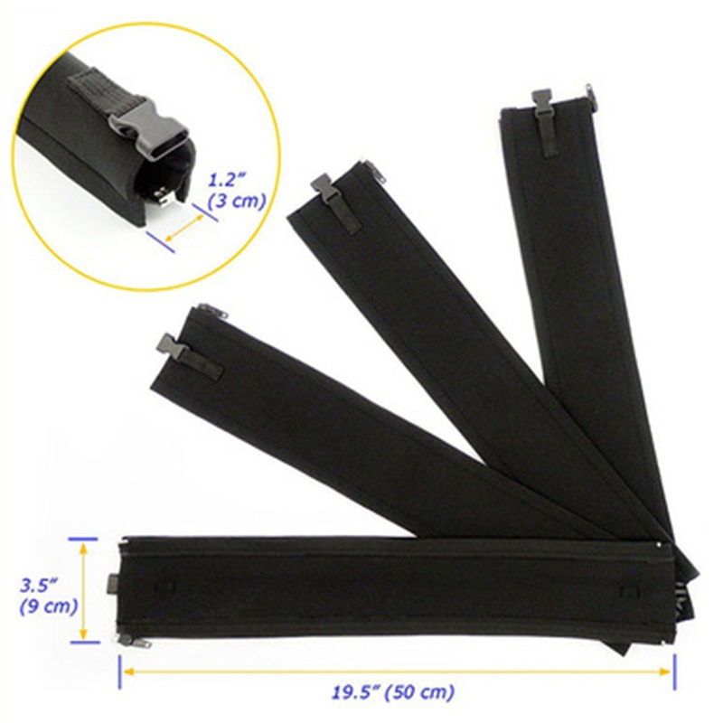 Btsg Resleting Cable Management Organizer Wire Wrap Cover Storage Bag Hider Untuk Protec