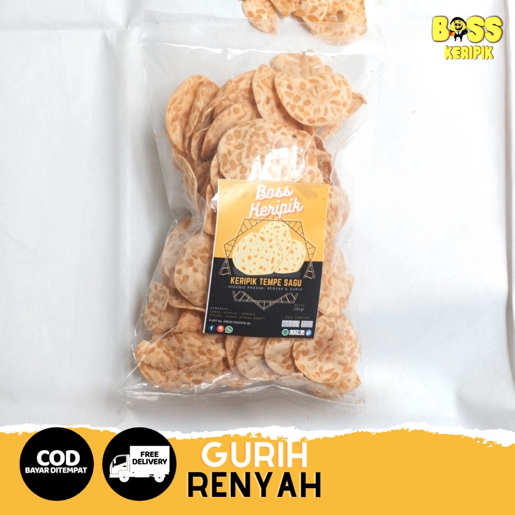 

Kripik Tempe Sagu Gurih dan Renyah Rasa Original kemasan 200 gram Bisa Bayar Ditempat COD