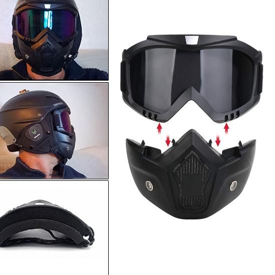 Paling Sesuai.. Kacamata Goggles Helm Trail Cross Anti Glare / Kacamata Full Face Masker Cross Trail