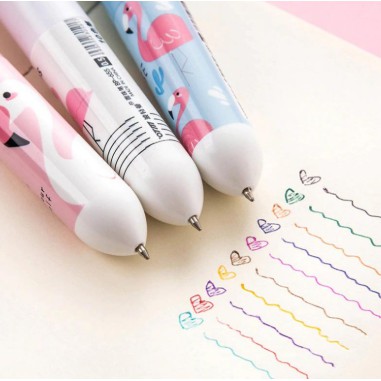 Pulpen 10 Warna KARAKTER Flamingo Unicom Lucu termurah Untuk Hadiah/stationery Sekolah office bagus