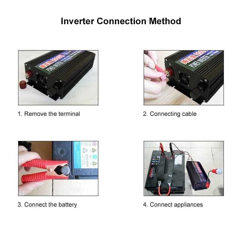 Power Inverter Mobil Mengubah DC 24V to AC 220V 2000W Pure Sine Wave