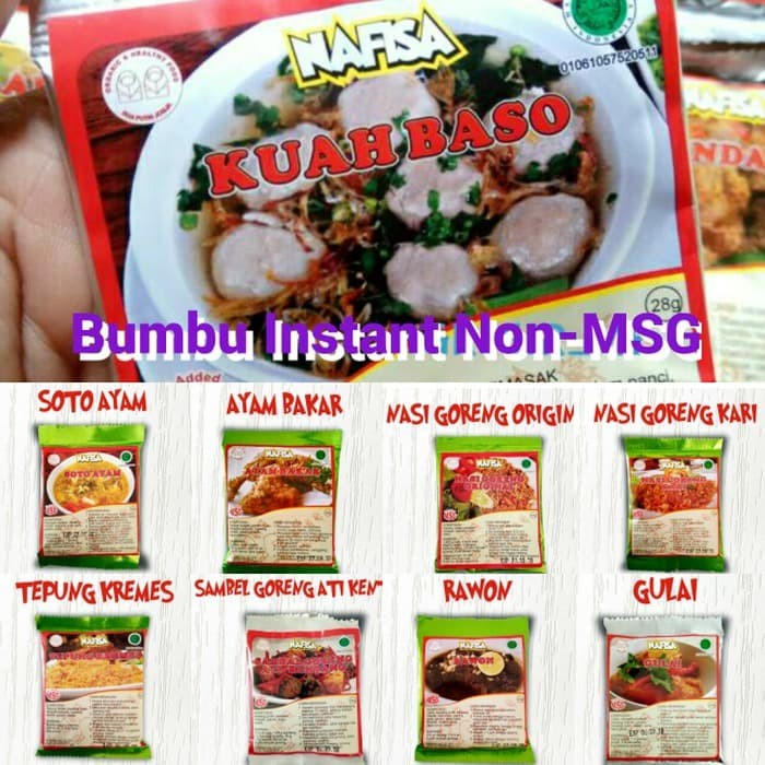 

Instan-Masak-Bumbu- Bumbu Instan Nafisa Food Non Msg 30G / Makanan Anak Mpasi - Rawon -Bumbu-Masak-