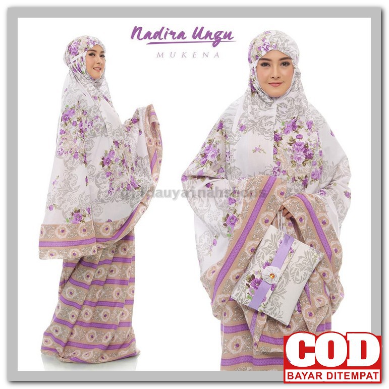 Mukena Wanita Dewasa Bahan Sutra Plus Tas Ukuran Allszie Dewasa V PZ872 Mukena Bali Dewasa Nadira