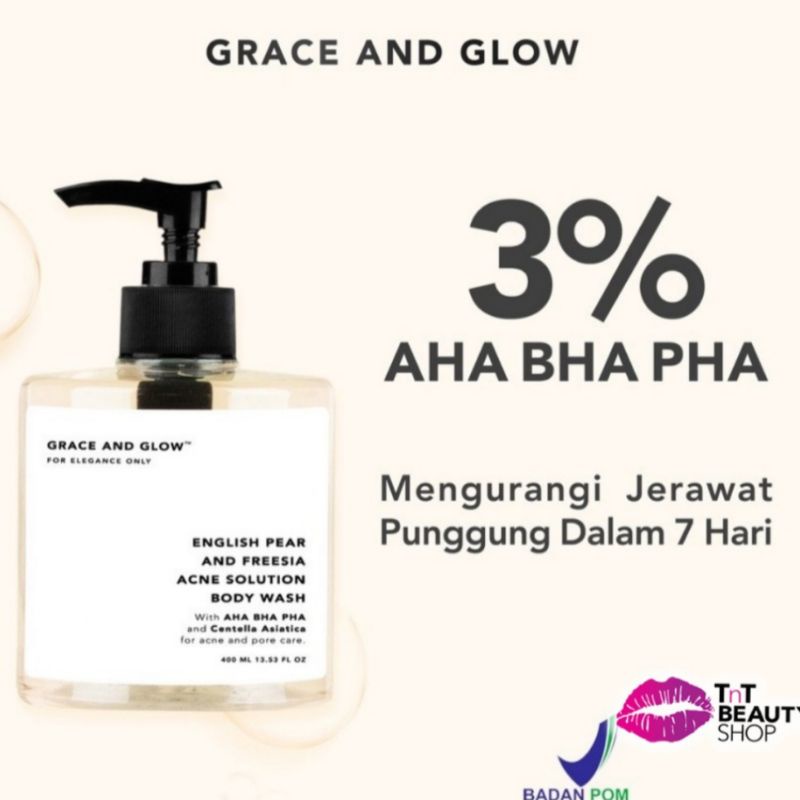 GRACE AND GLOW ENGLISH PEAR AND FREESIA ACNE SOLUTION BODY WASH