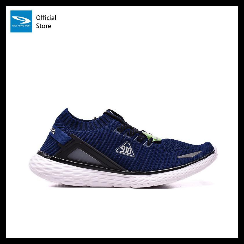 910 Nineten Oishigi Sp Sepatu Running For Men - Biru-Tua/ Hitam/Putih