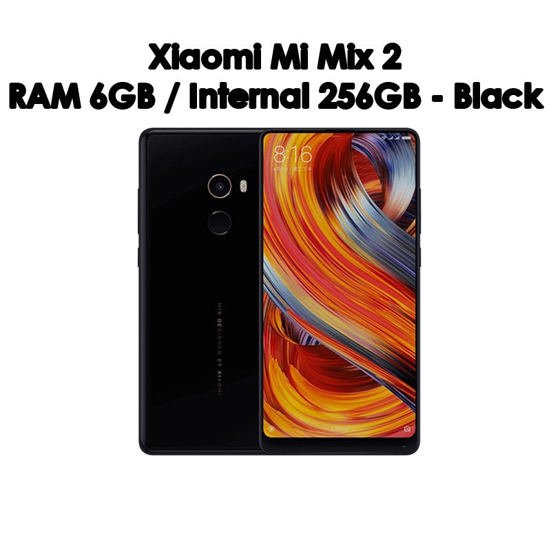 Xiaomi Mi Mix 2 - RAM 6GB ROM 256GB (6/256) - Black - Baru NEW - Distributor