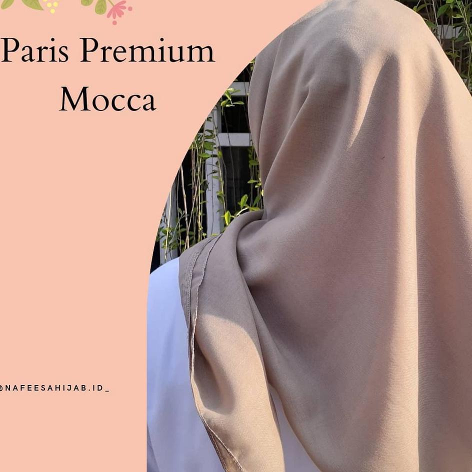 Terbaru kerudung hijab segi empat bahan katun paris polos  warna hijau muda mint / jilbab paris matc