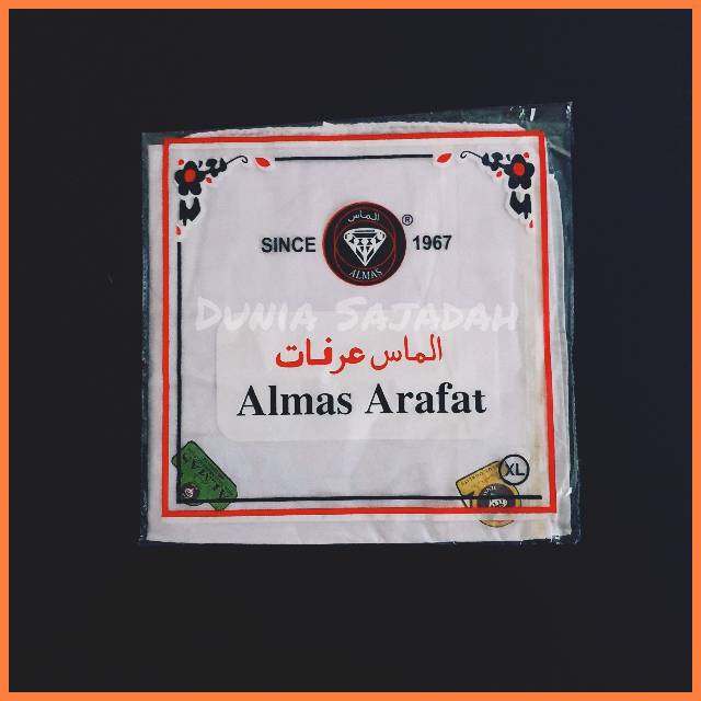 Sorban Putih Polos Persegi / Kotak Habib Luthfi Almas Arafat