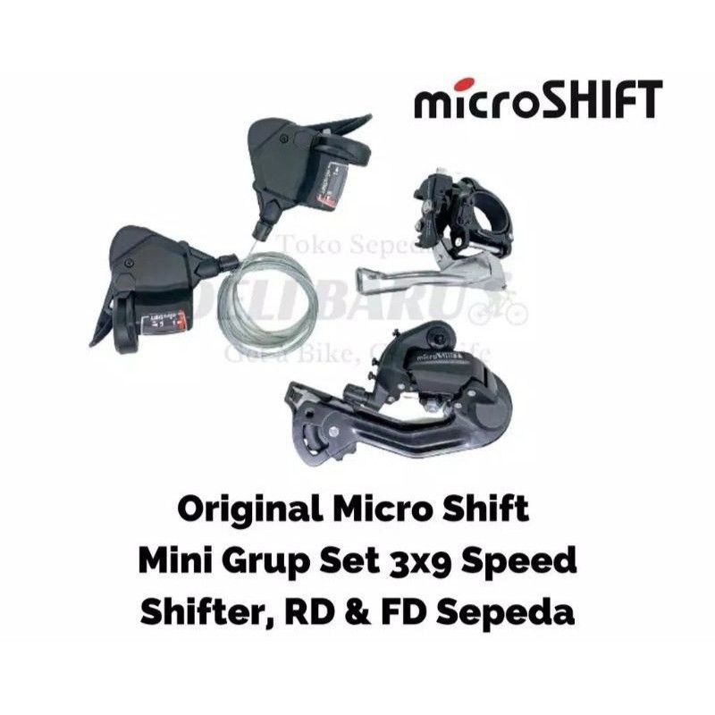 Mini groupset microshift 3X9 SPEED shifter RD FD sepeda MTB