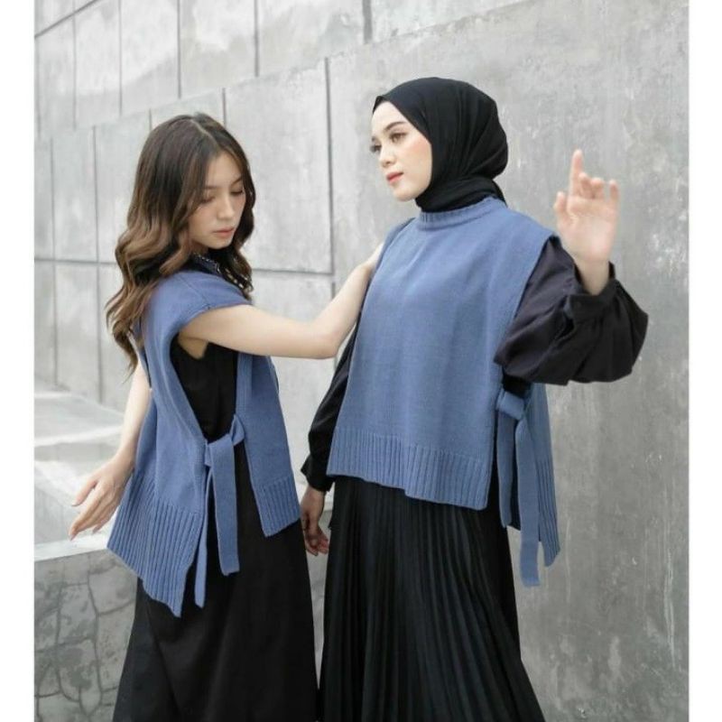 SOYA VEST Rompi Tali WANITA VEST RAJUT TEBAL PREMIUM Koreanstyle