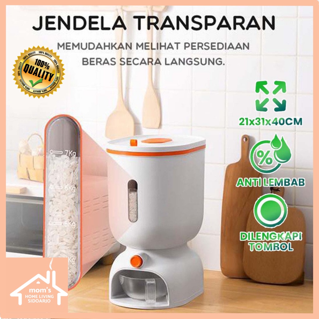 Jual HARGA MURAH PROMO!! Dispenser Beras Rice Box Kapasitas 10KG Tempat ...