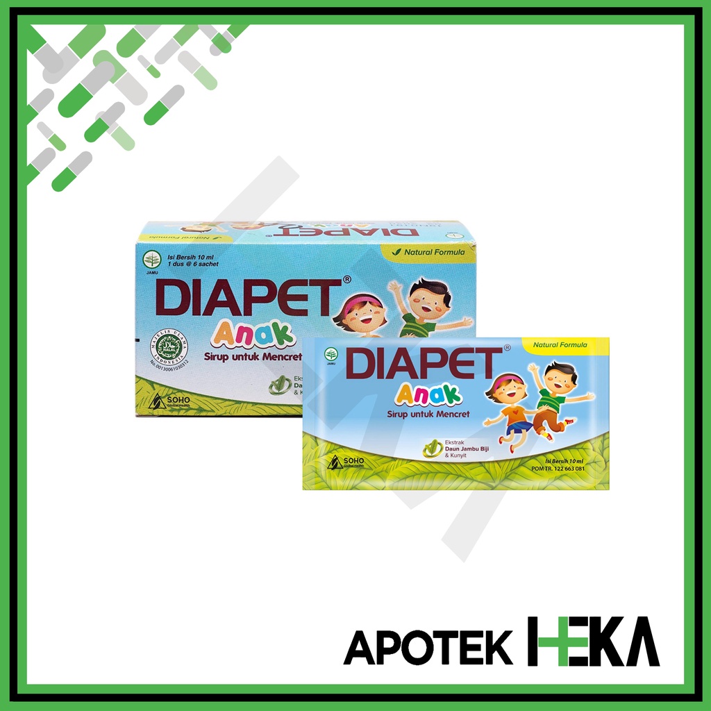 Diapet Anak Sachet 10 ml Box isi 6 Sachet - Obat Mencret Diare Anak (SEMARANG)