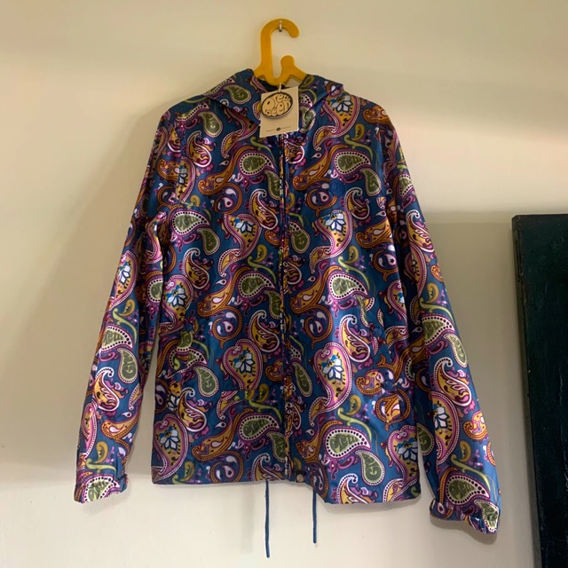 zip hoodie pretty green paisley jacket